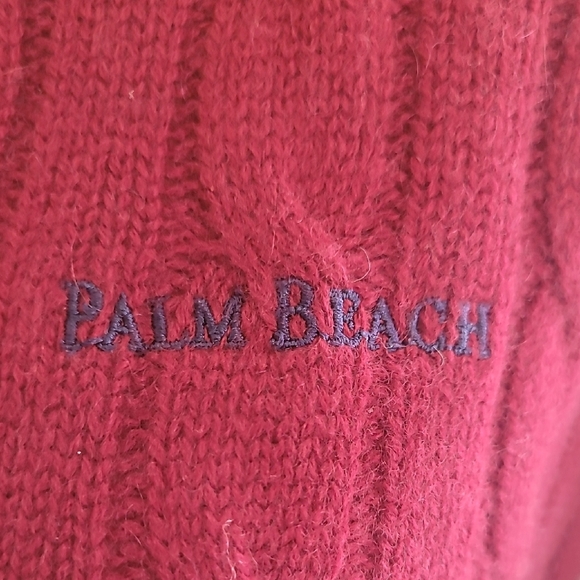 Cashmere Vineyard Vines Crimson Crew Neck Sweater with Cable Knit - Picture 3 of 5